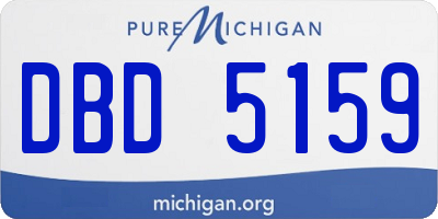MI license plate DBD5159