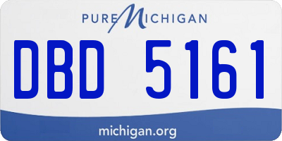 MI license plate DBD5161
