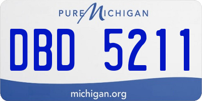 MI license plate DBD5211