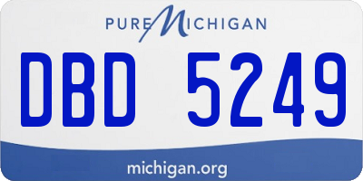 MI license plate DBD5249