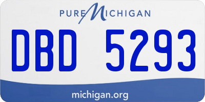 MI license plate DBD5293
