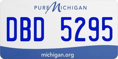 MI license plate DBD5295