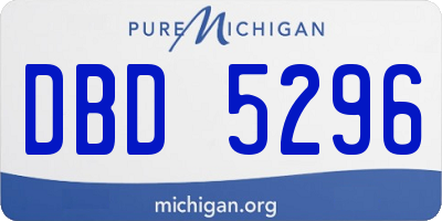 MI license plate DBD5296