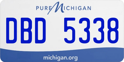 MI license plate DBD5338