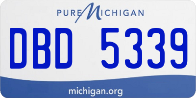 MI license plate DBD5339
