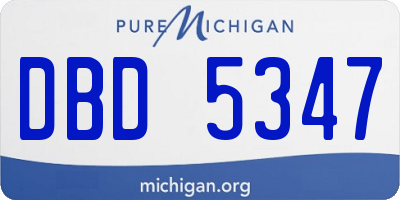 MI license plate DBD5347