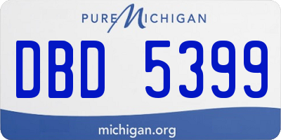 MI license plate DBD5399