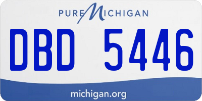 MI license plate DBD5446