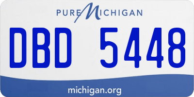 MI license plate DBD5448