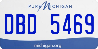 MI license plate DBD5469