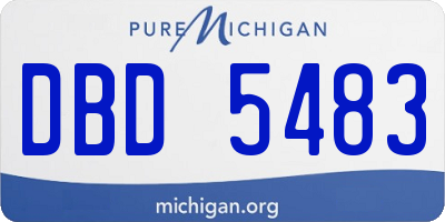 MI license plate DBD5483