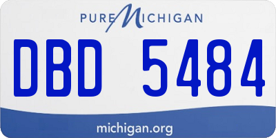 MI license plate DBD5484