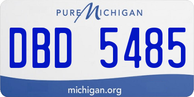 MI license plate DBD5485