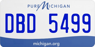 MI license plate DBD5499