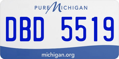 MI license plate DBD5519