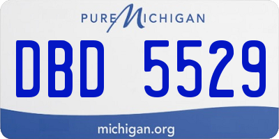 MI license plate DBD5529
