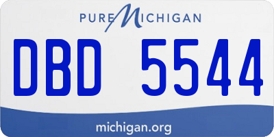 MI license plate DBD5544