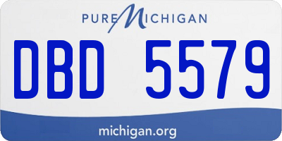 MI license plate DBD5579