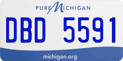 MI license plate DBD5591