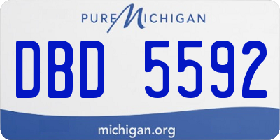 MI license plate DBD5592