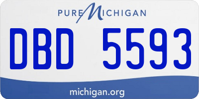 MI license plate DBD5593