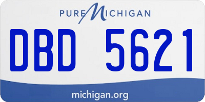 MI license plate DBD5621