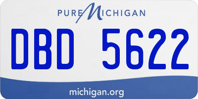 MI license plate DBD5622