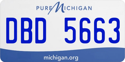 MI license plate DBD5663