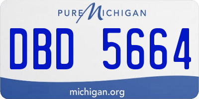 MI license plate DBD5664