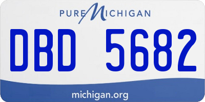 MI license plate DBD5682