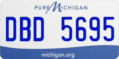 MI license plate DBD5695