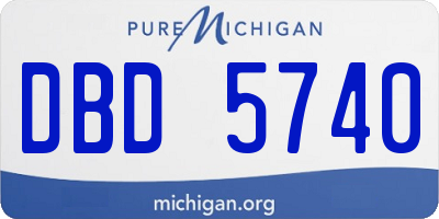 MI license plate DBD5740