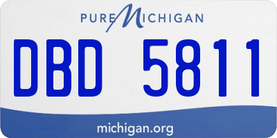 MI license plate DBD5811