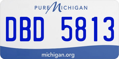 MI license plate DBD5813