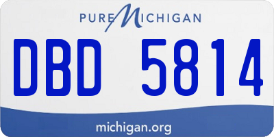 MI license plate DBD5814