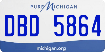 MI license plate DBD5864