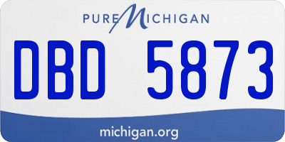 MI license plate DBD5873