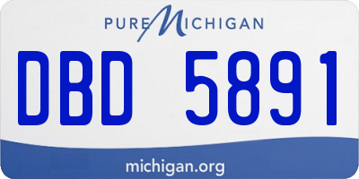 MI license plate DBD5891