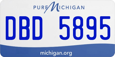 MI license plate DBD5895