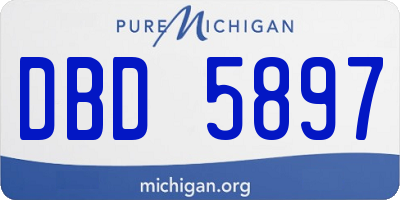 MI license plate DBD5897