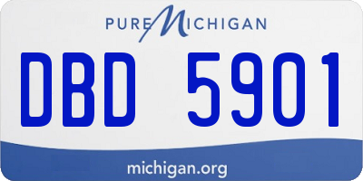 MI license plate DBD5901