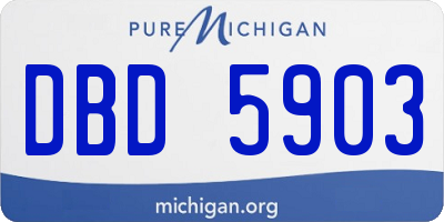 MI license plate DBD5903