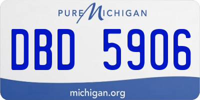 MI license plate DBD5906