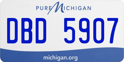 MI license plate DBD5907