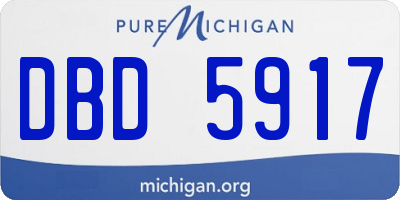MI license plate DBD5917