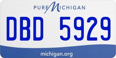 MI license plate DBD5929