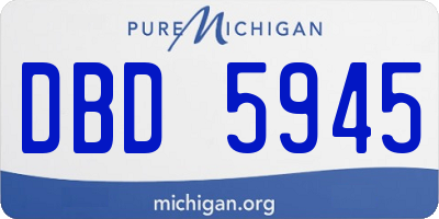 MI license plate DBD5945
