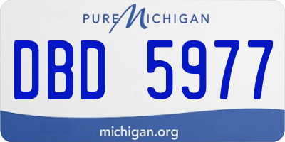 MI license plate DBD5977