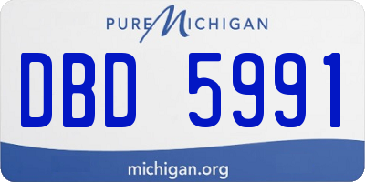 MI license plate DBD5991
