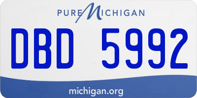 MI license plate DBD5992